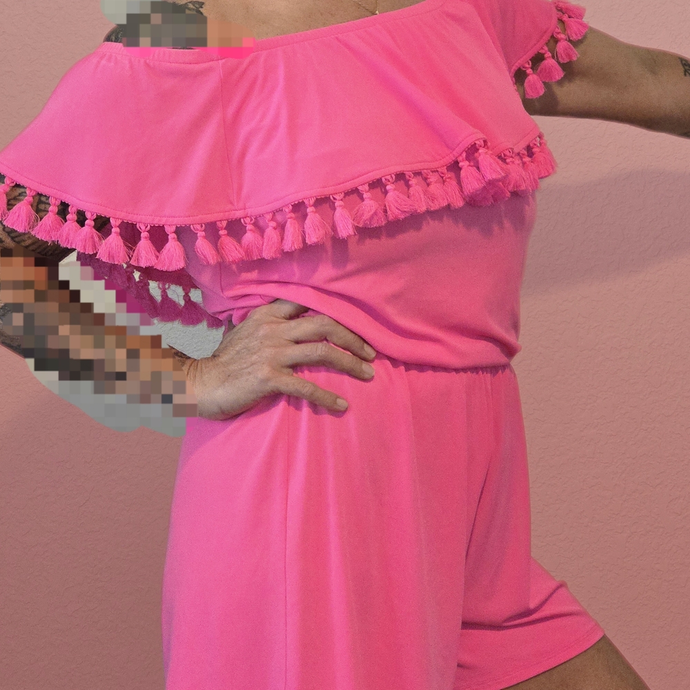 Lilly Pulitzer Pink Pom-Pom Trim Jumpsuit